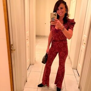 Free people velvet jumpsuit